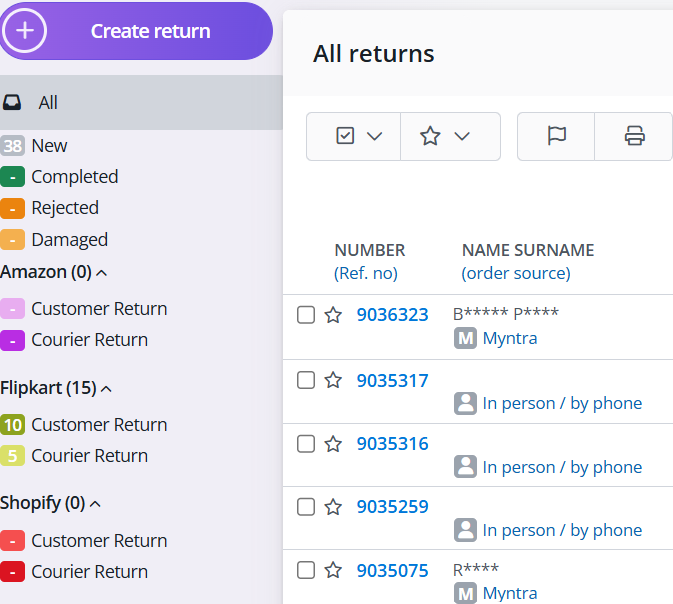 Base Return Form