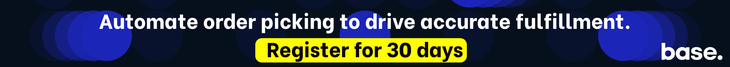 Register for 30 day free trial of Base