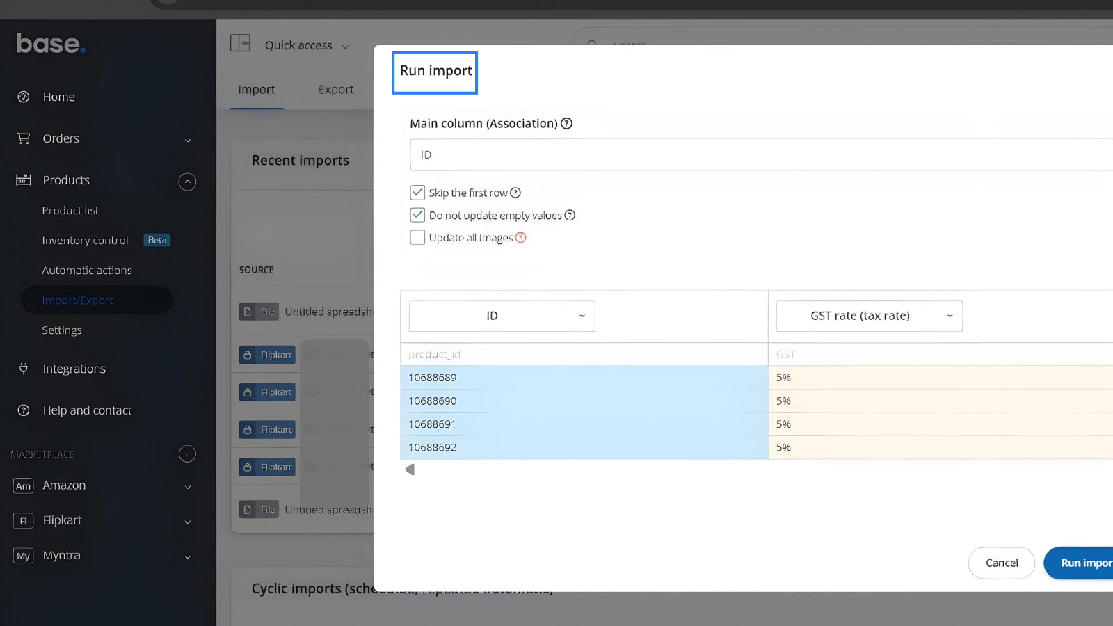 Bulk CSV Imports