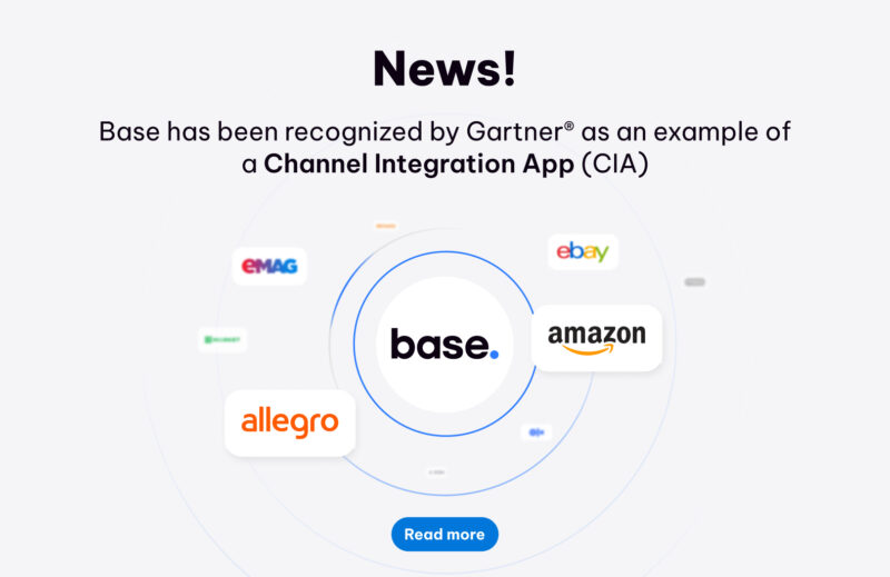 Base.com Recognized by Gartner® as a Sample Channel Integration App (CIA)