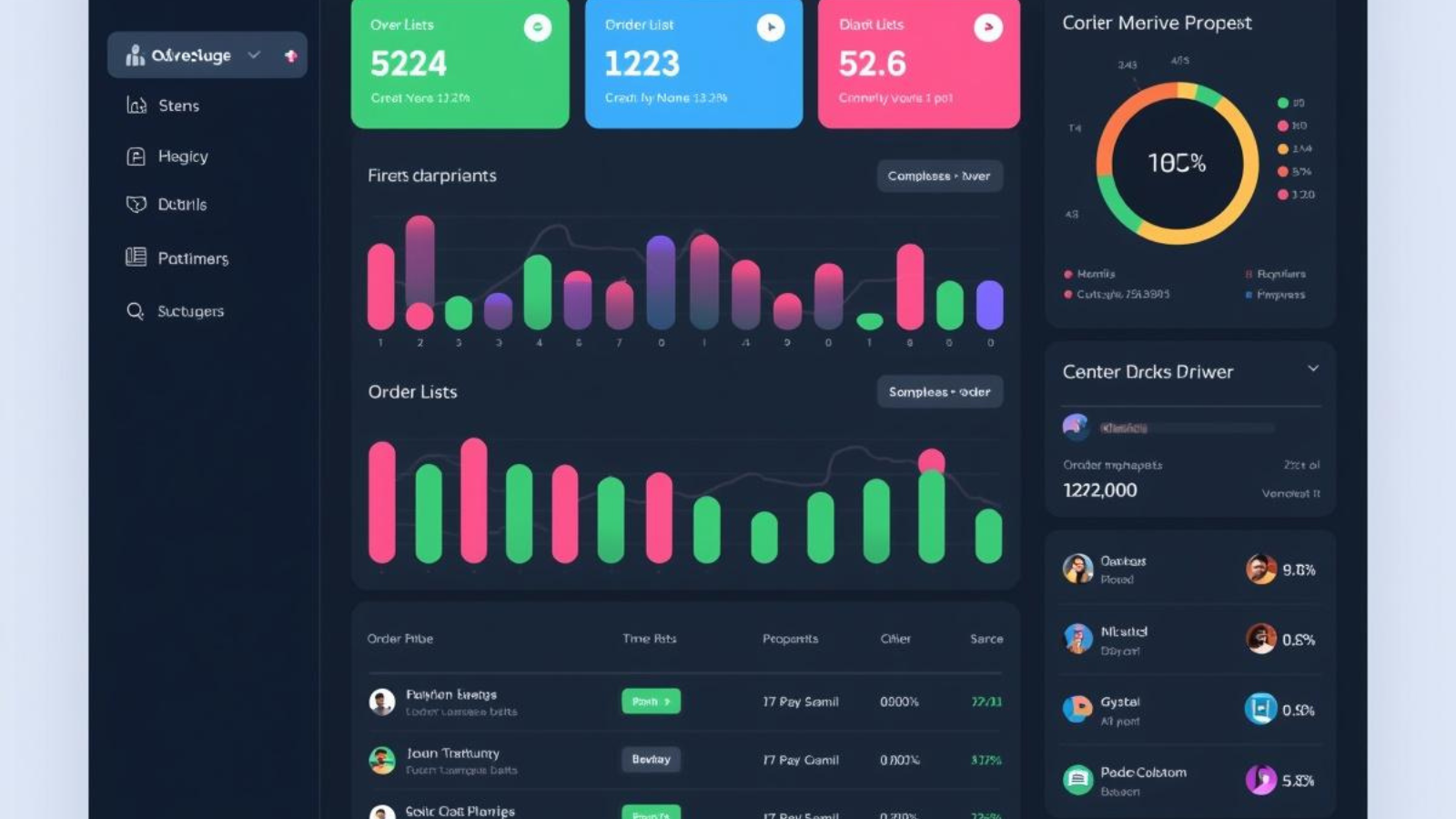 Analytics dashboard showing order and performance metrics, illustrating how Base.com automatic actions improve operational visibility and control.
