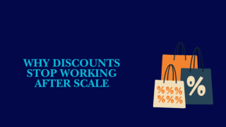 why discounts stop working after scale d2c illustration with ecommerce discount graphics