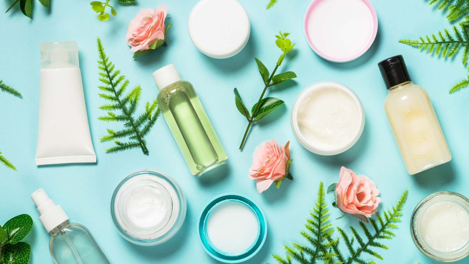 wow skin science product display showing skincare bottles and natural personal care products in ecommerce