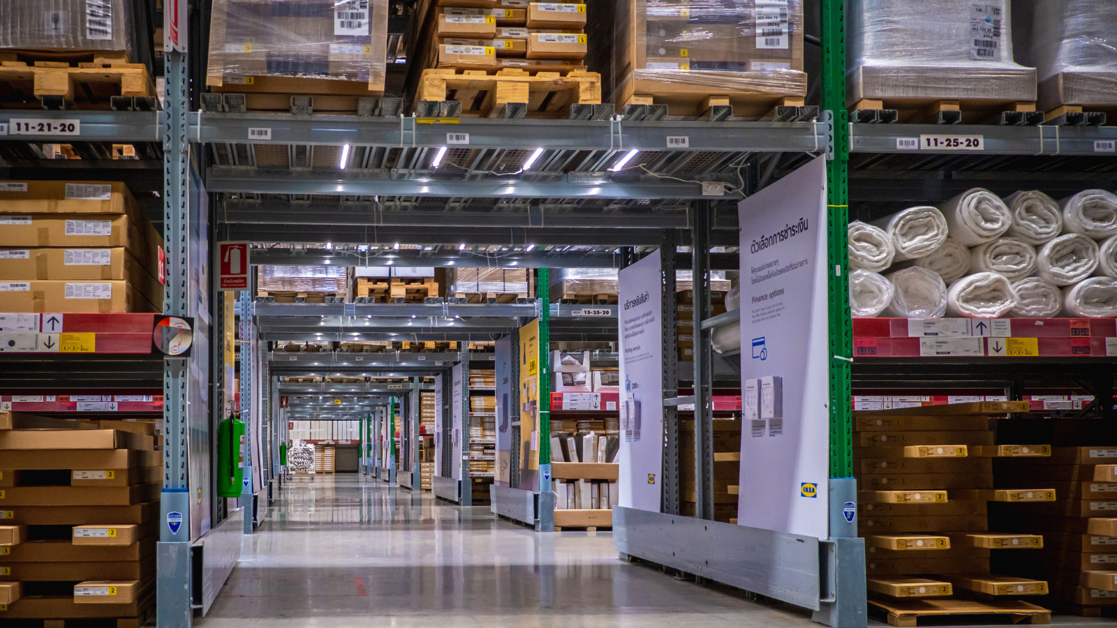 dark store vs warehouse comparison showing inventory racks and large scale storage setup