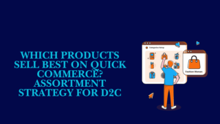 quick commerce products illustration with assortment strategy and mobile shopping