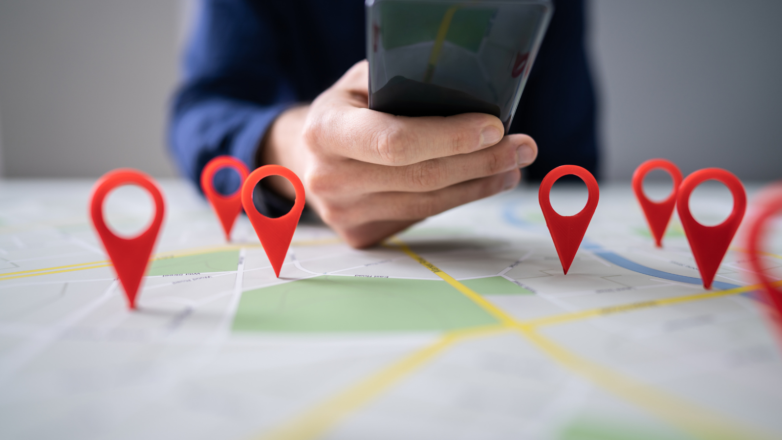 location intelligence image showing map based analytics and delivery zone insights