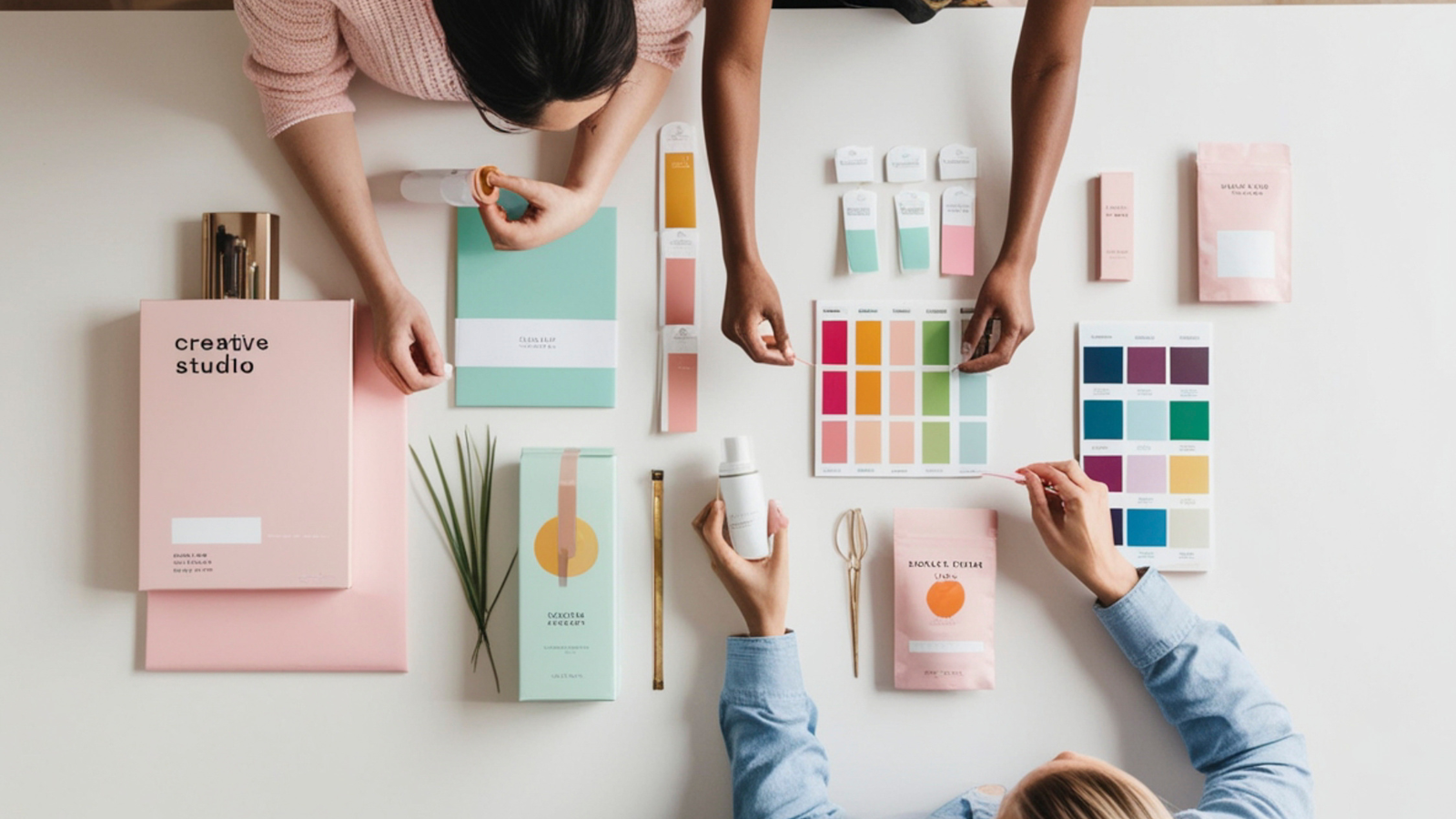 beauty products assortment image showing skincare packaging and product layout strategy