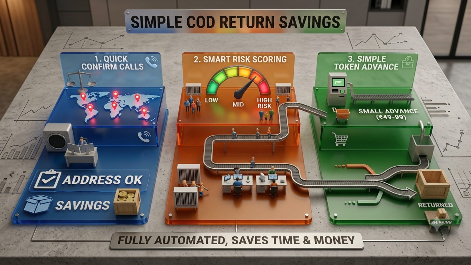Automated pre-dispatch order verification using confirmation calls to reduce COD return-to-origin orders