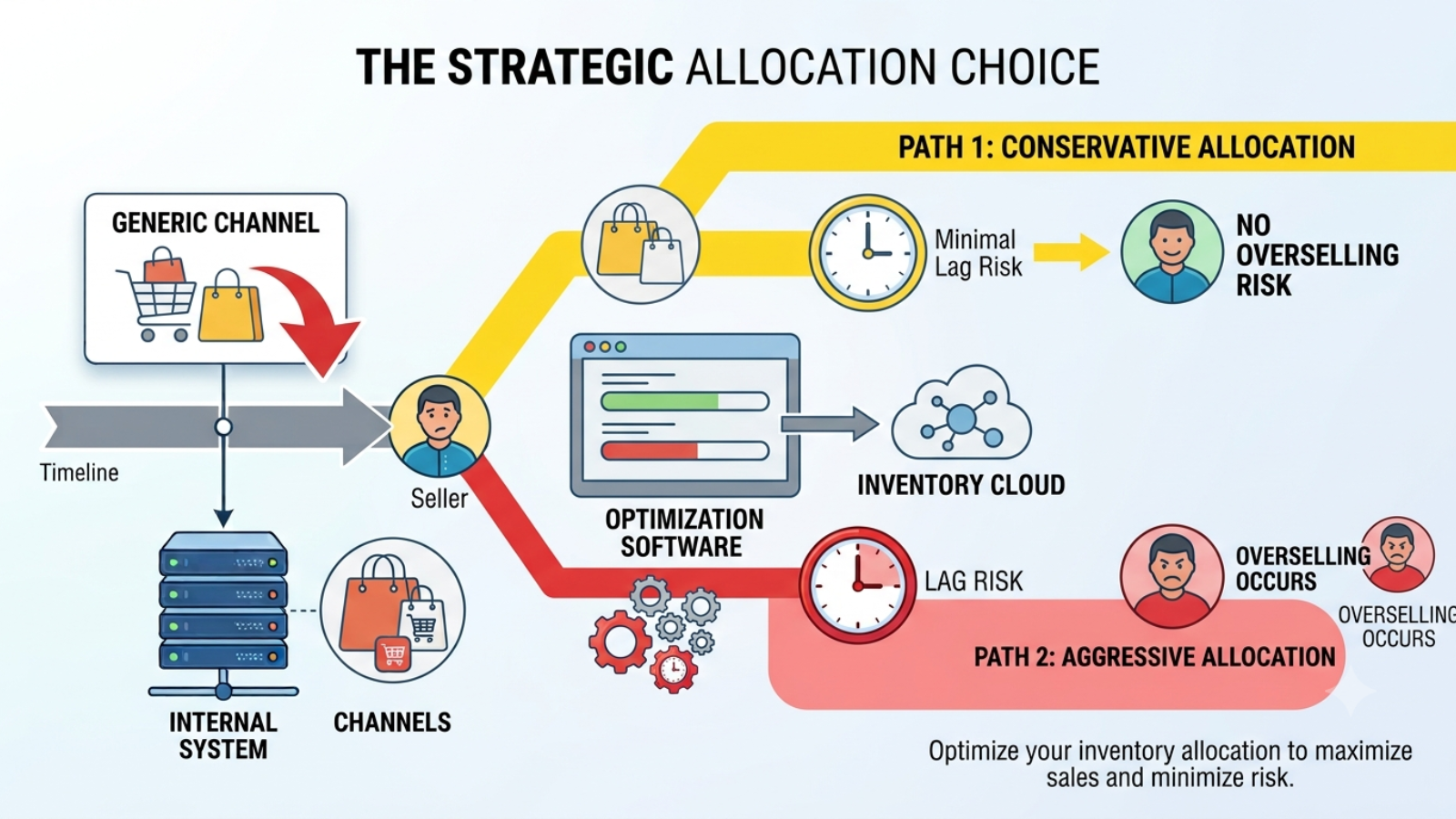Comparison of inventory allocation strategies for multi-channel ecommerce businesses