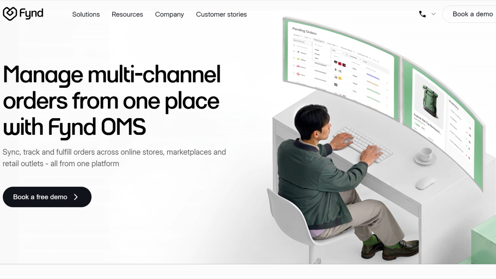 Fynd omnichannel retail and order management platform homepage