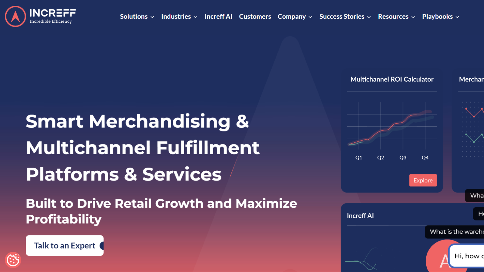 Increff merchandising and order management platform homepage 