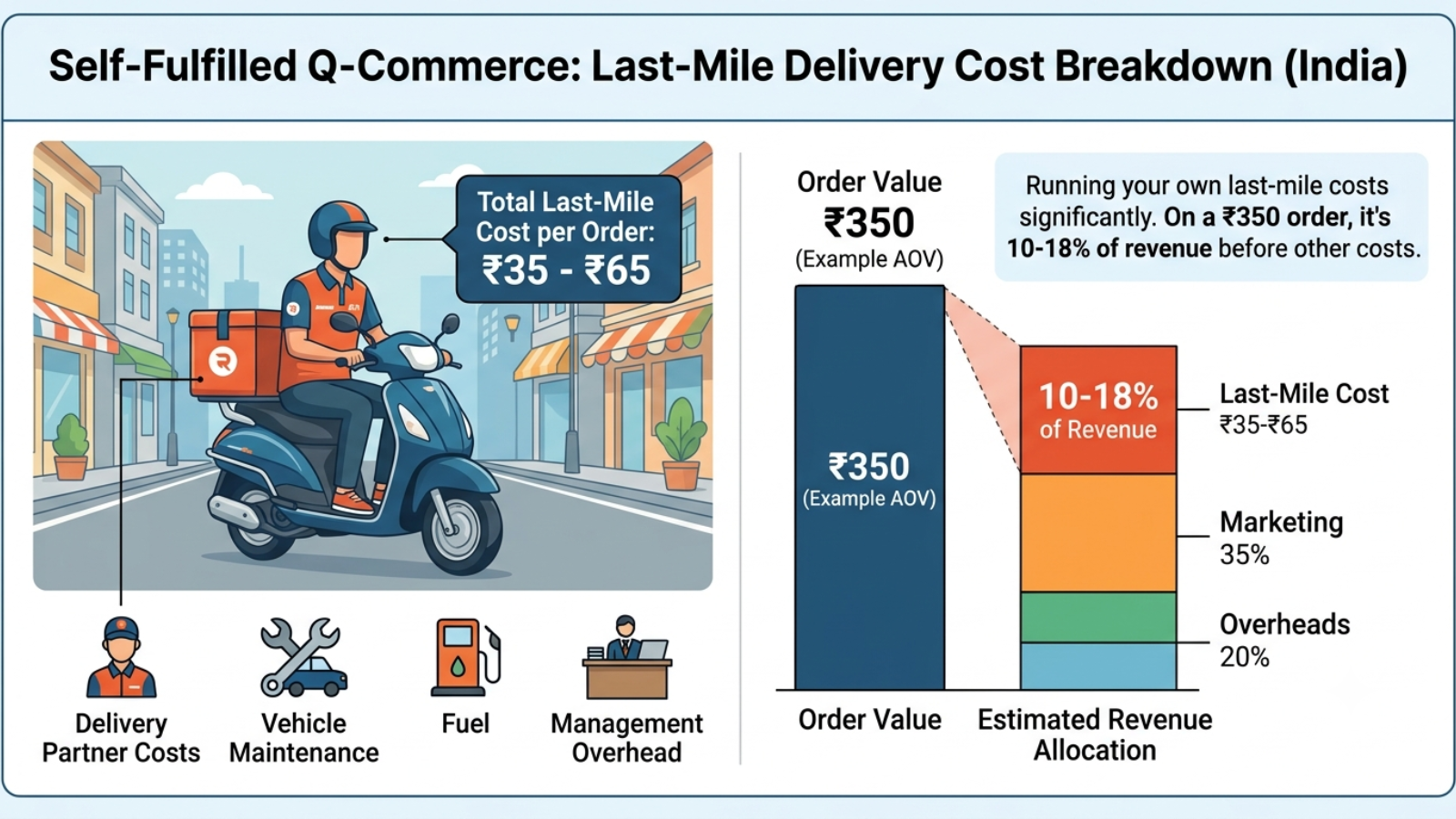 Last-mile delivery network optimizing order fulfilment and delivery speed