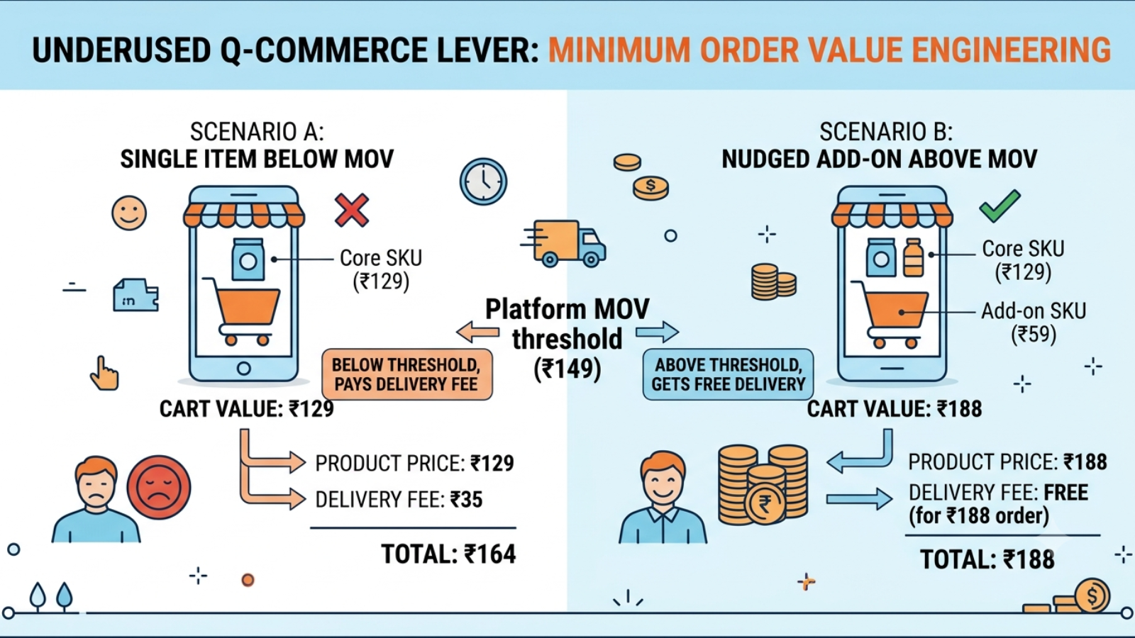 Pricing and bundle strategy to improve average order value in quick commerce