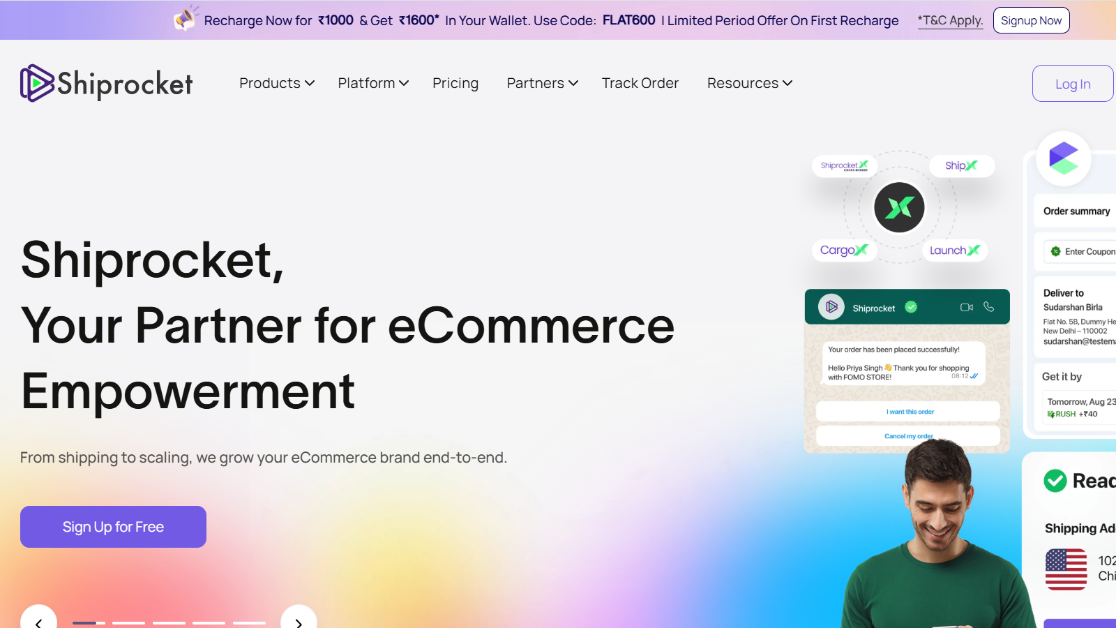 Shiprocket multi-courier shipping platform for ecommerce businesses