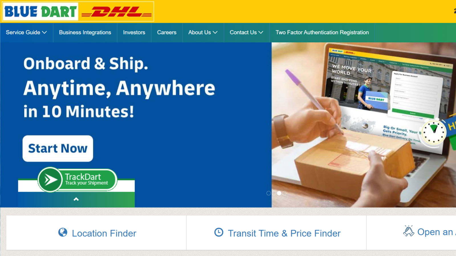 Blue Dart express logistics platform for high-value ecommerce deliveries