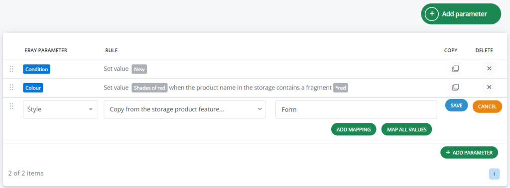Rules for parameter mapping - Help Center | Base.com