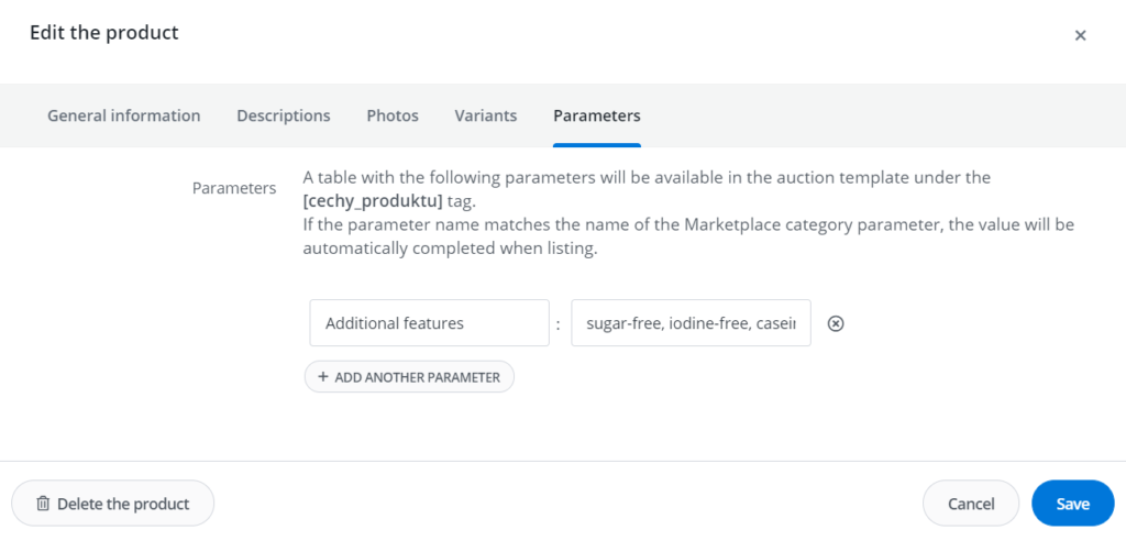 Rules for parameter mapping - Help Center | Base.com