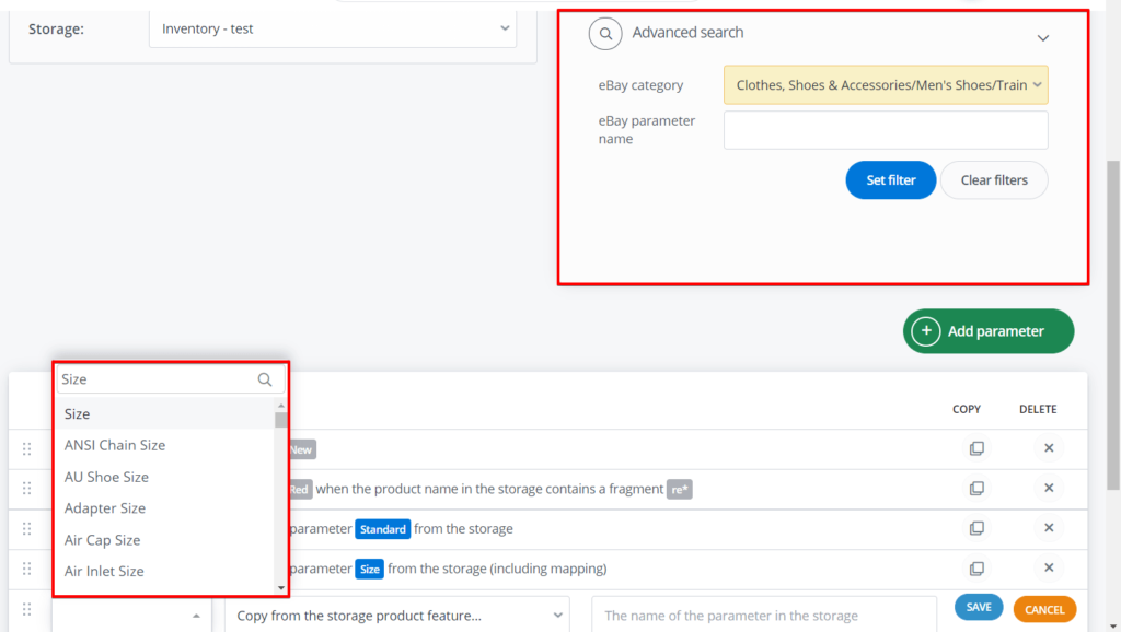 Rules for parameter mapping - Help Center | Base.com