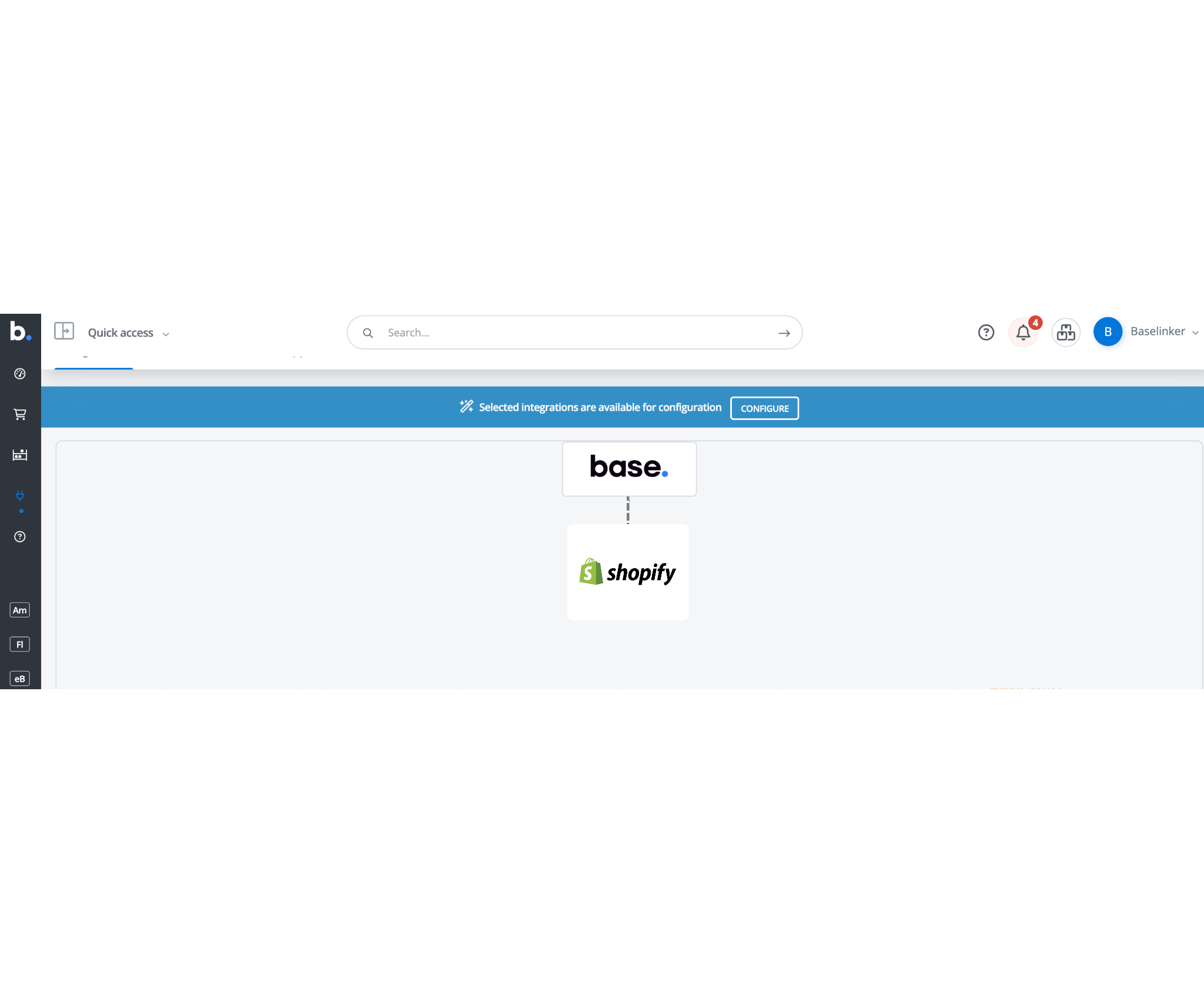 Shopify Store automated courier routing process via Base.com 