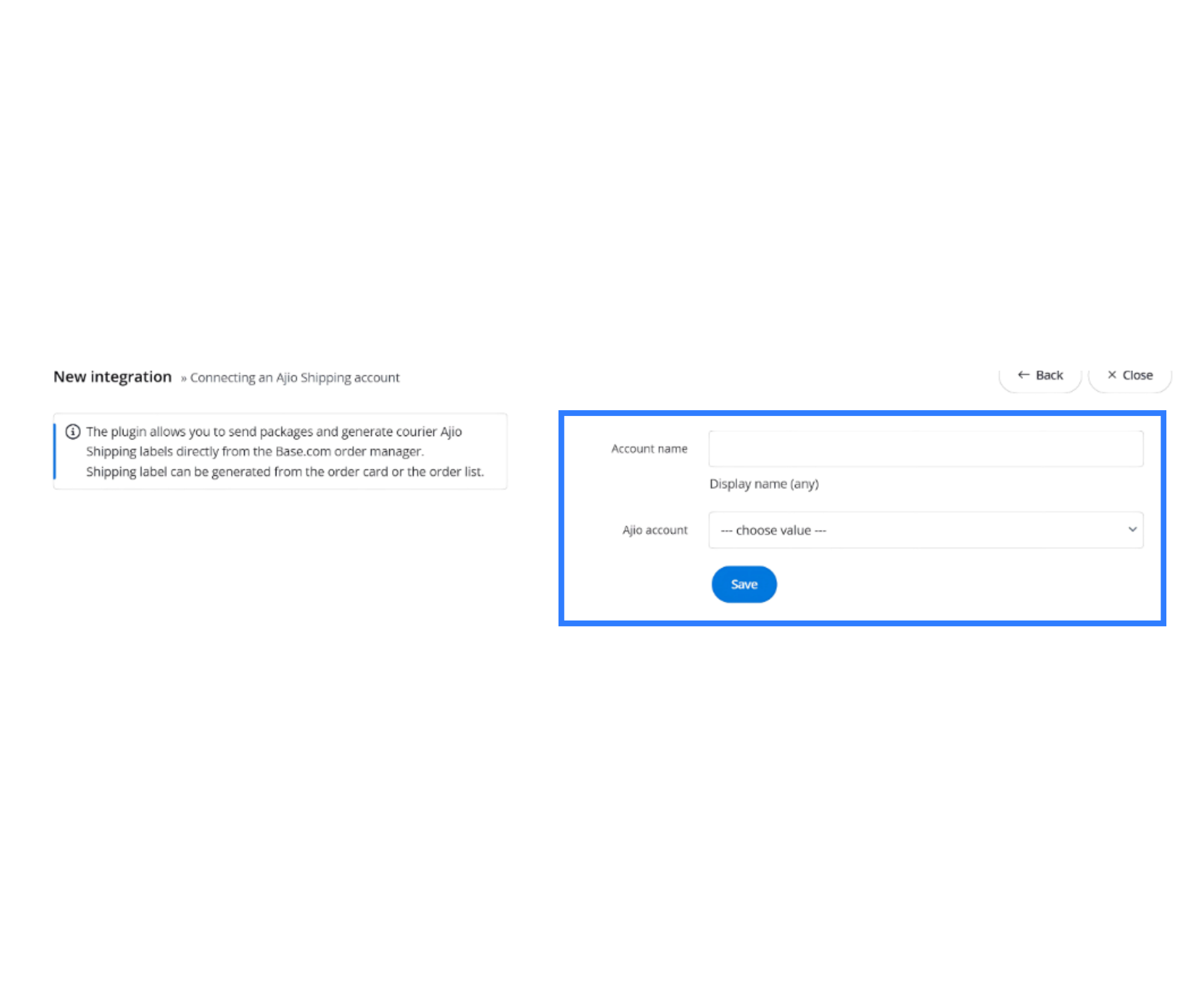 Ajio automated shipping and tracking updates via Base.com
