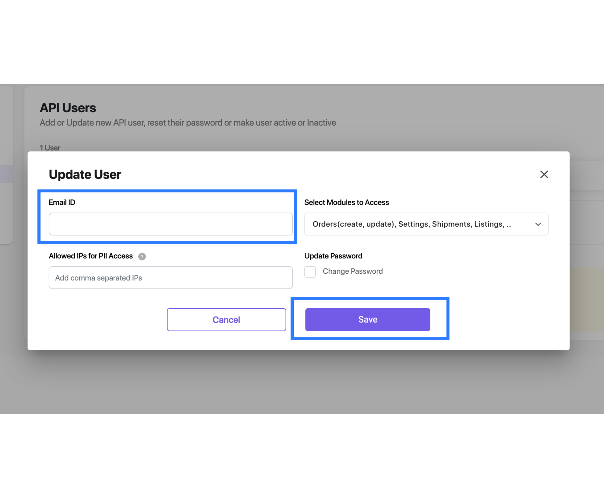 Shiprocket API user credential configuration for Base connection