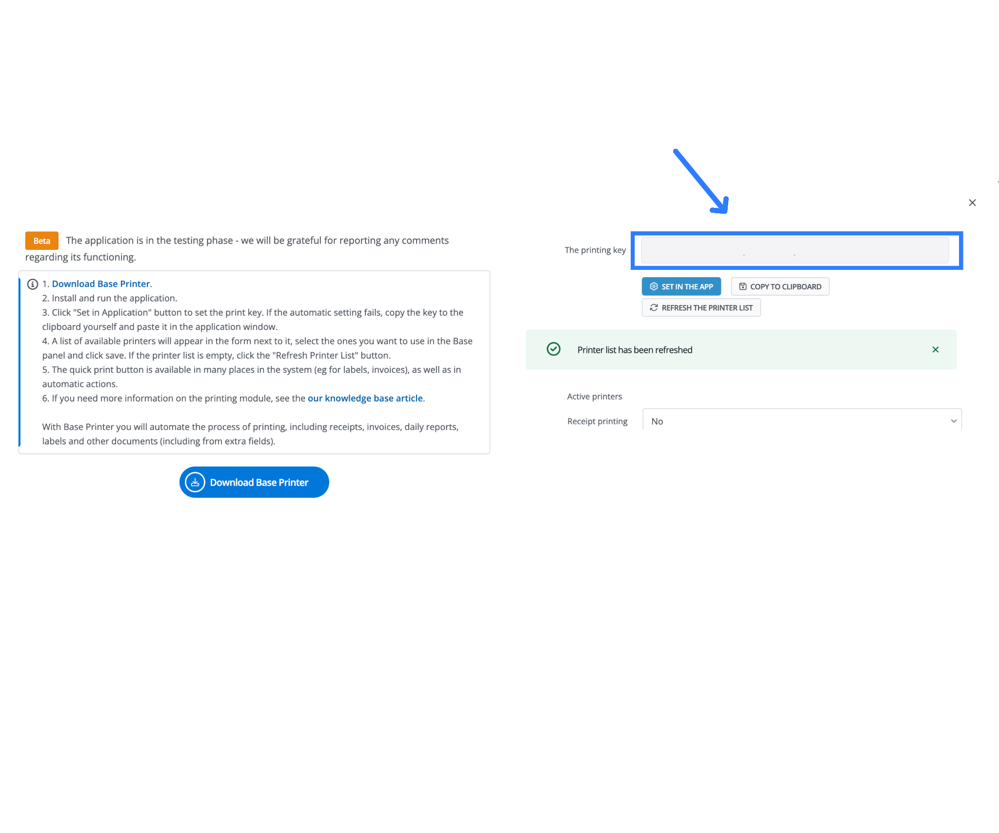 Simplified printing with Base Printer in warehouses and offices.