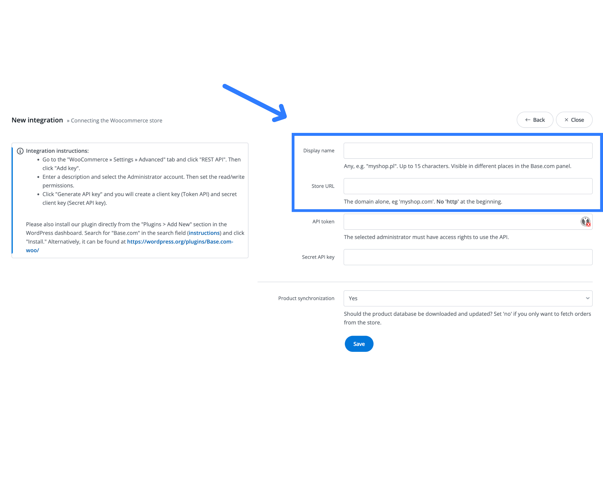 Real-time courier selection and tracking integration with Base.com.