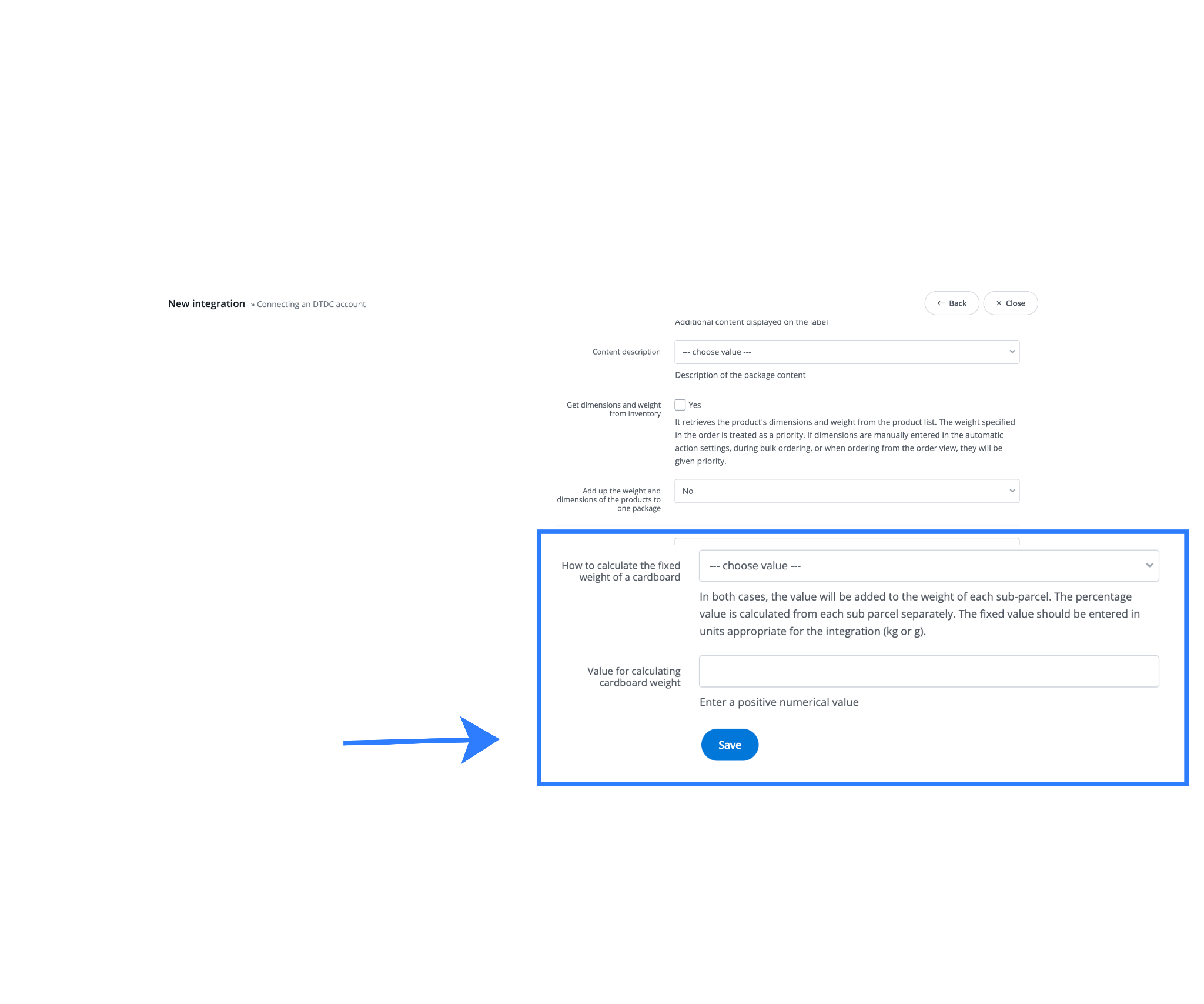 Save and Activate the Integration 