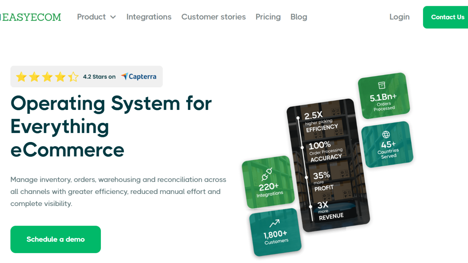 EasyEcom order management software homepage