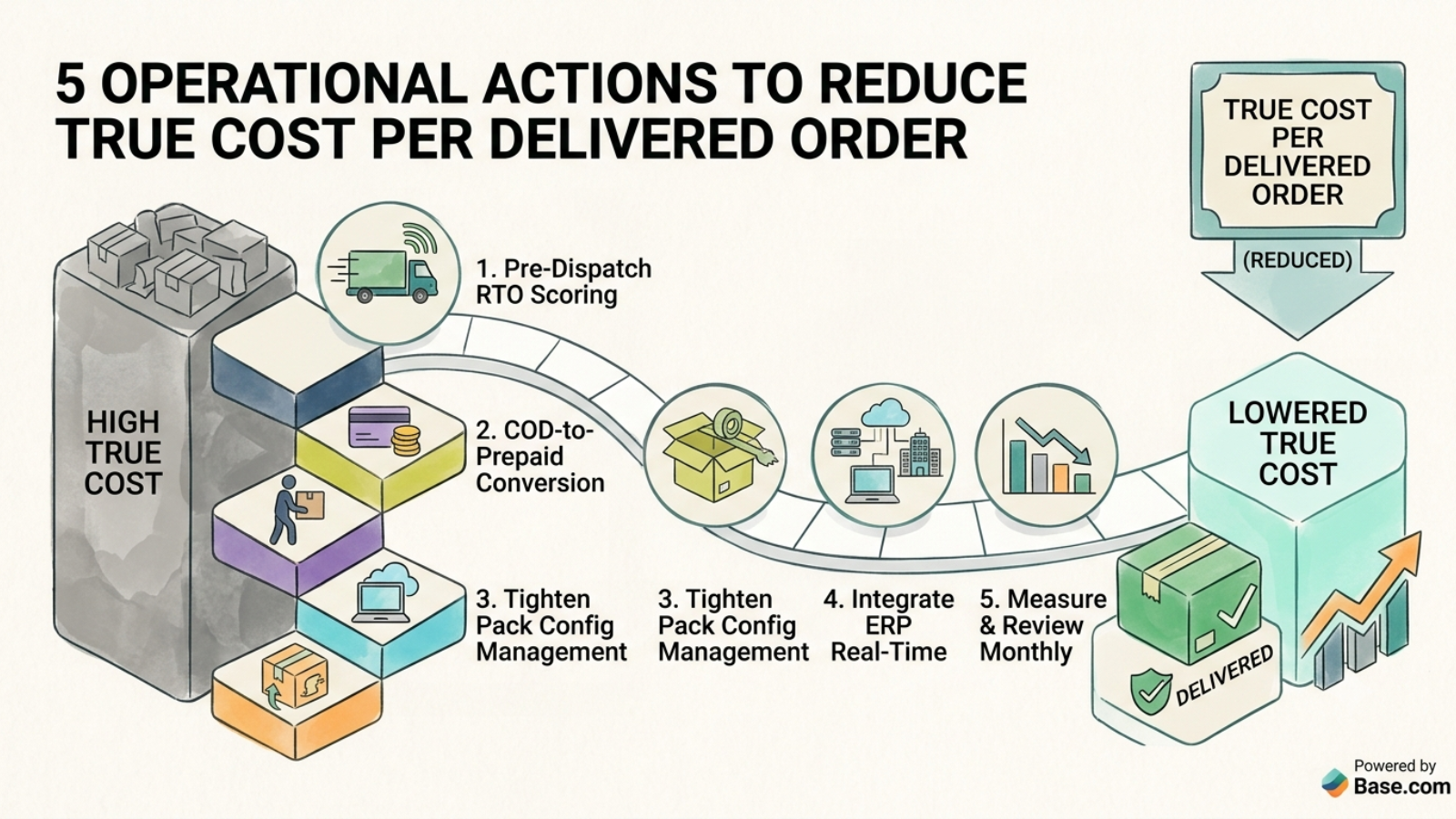 Five operational strategies to reduce the true cost per delivered order through automation and process improvements
