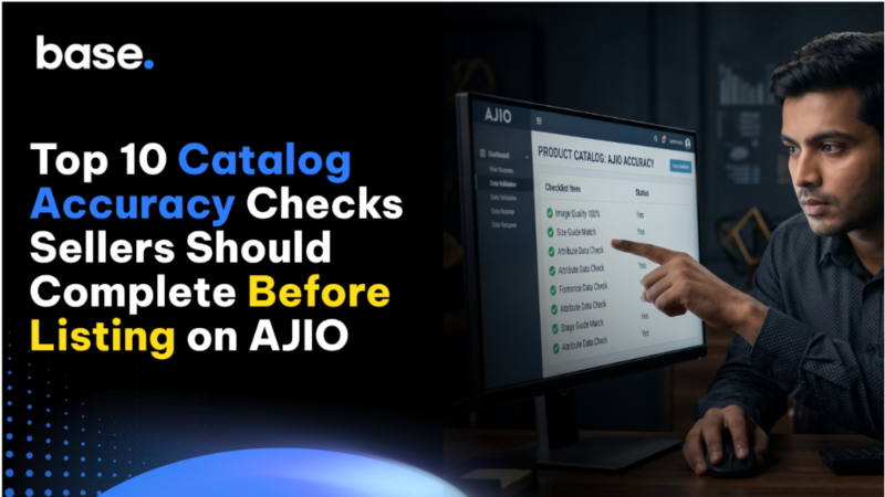 AJIO catalog accuracy checks for sellers preparing product data and inventory before marketplace listing