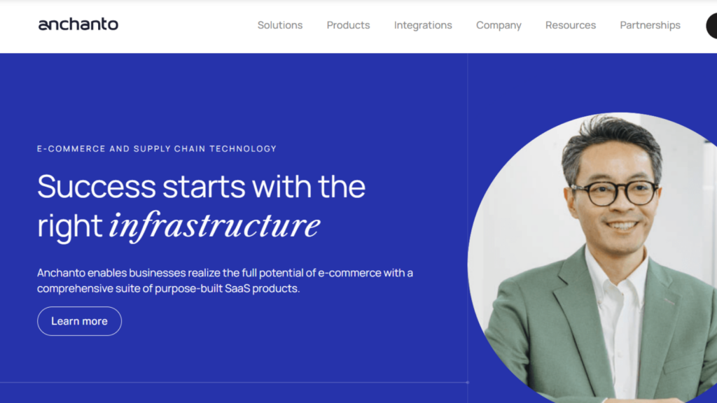 Anchanto ecommerce and supply chain technology platform showing infrastructure for regional and cross-border ecommerce operations
