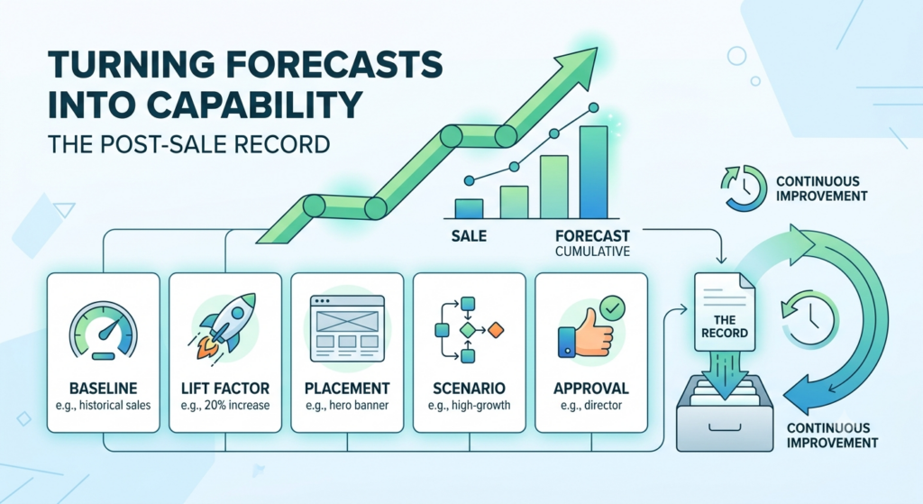 Post-sale demand forecasting framework using MAPE, WAPE, bias, and forecast improvement

