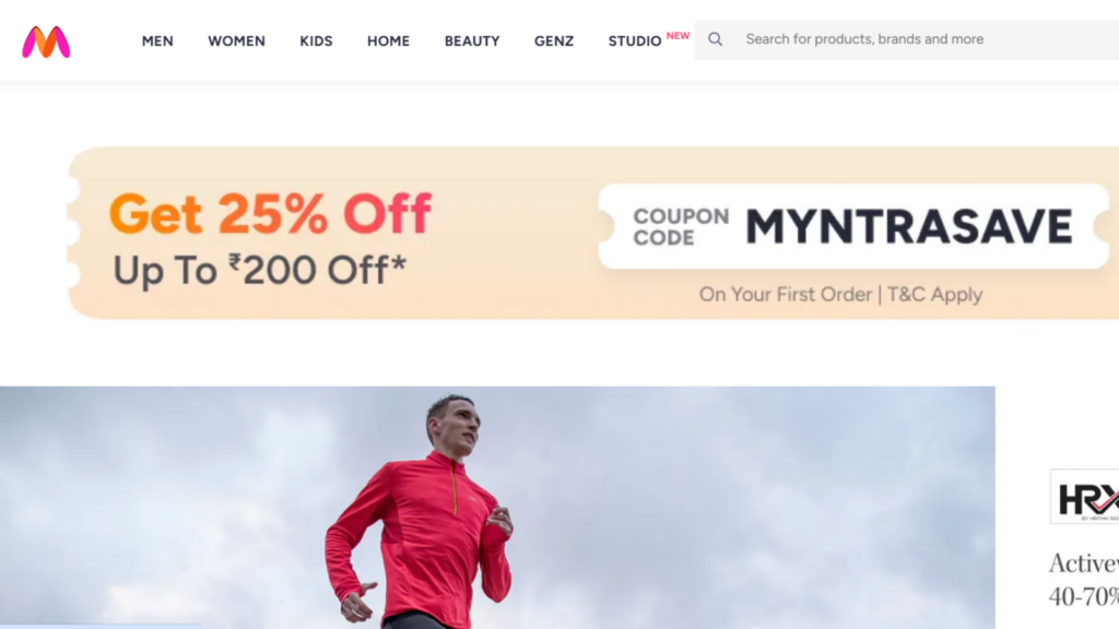 Flipkart marketplace homepage showing product categories, promotions, and ecommerce listings
