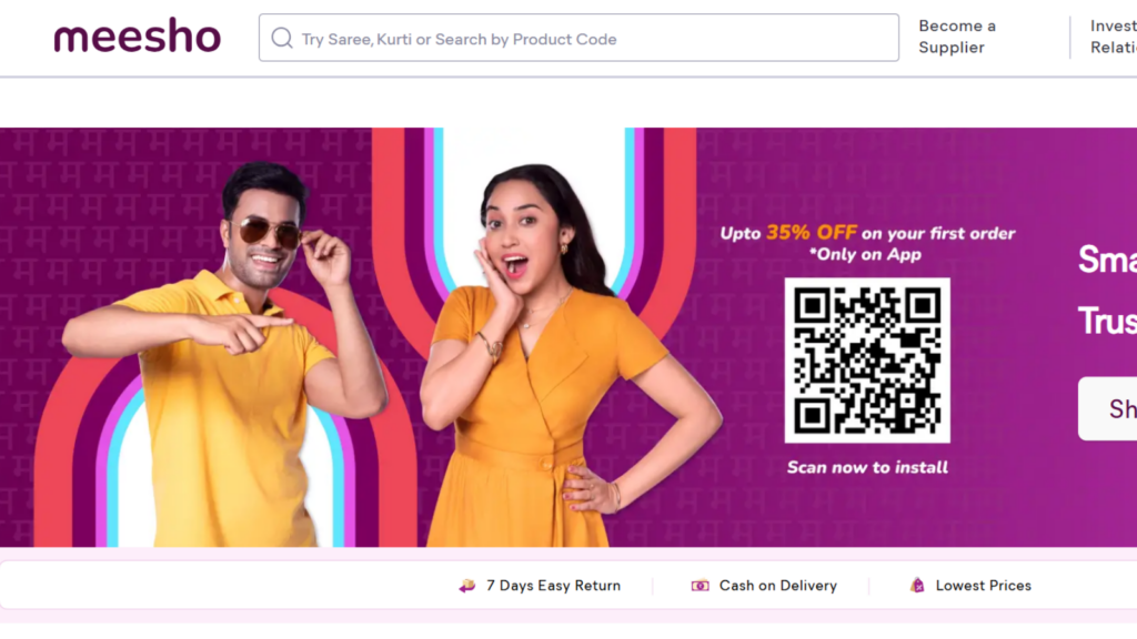 Myntra fashion marketplace homepage showing fashion categories, promotional offers, and product listings
