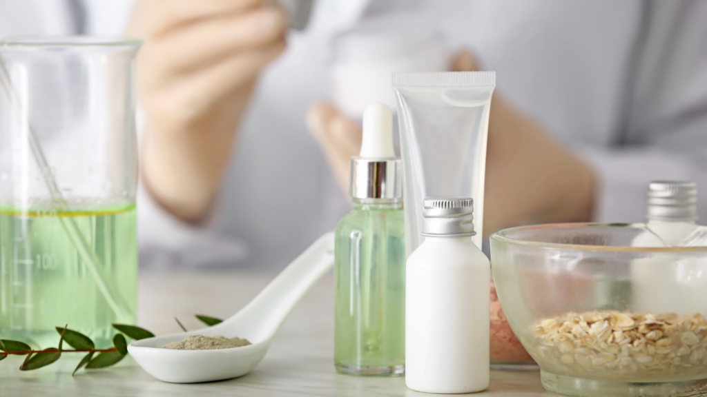 Beauty and skincare products representing structured ingredient data for Nykaa catalog discovery and compliance