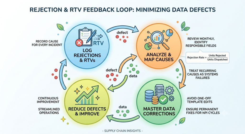 Centralized master product record connecting catalog, warehouse, orders, inventory, and multiple sales channels from one source of truth
