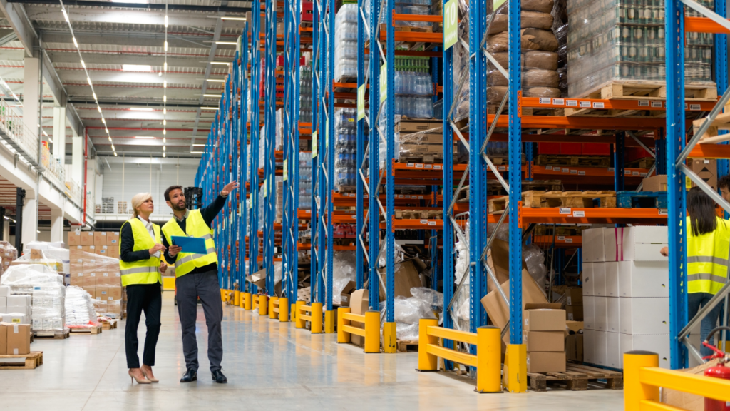 Warehouse team managing inventory at the dark store level for Zepto demand forecasting and replenishment planning
