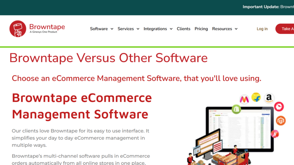 Browntape ecommerce warehouse management platform
