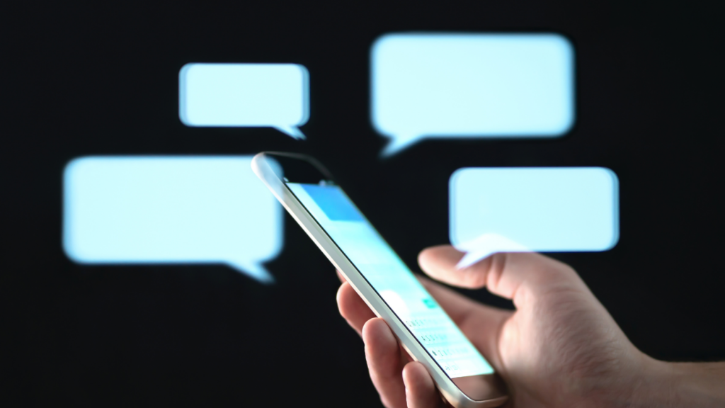 Customer using a smartphone to confirm a cash-on-delivery order through SMS