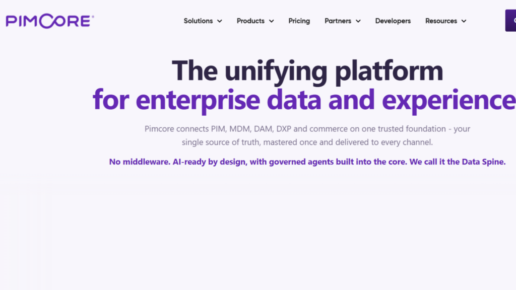 Pimcore platform for product information, digital assets, master data, and digital experiences