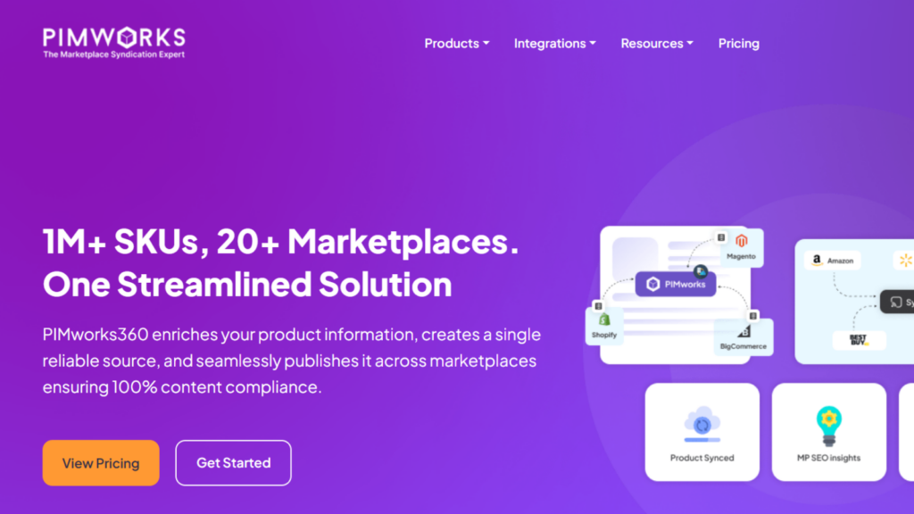 PIMworks platform for product information enrichment and marketplace syndication