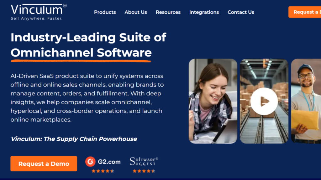 Vinculum omnichannel software for ecommerce, retail, inventory, and supply chain operations