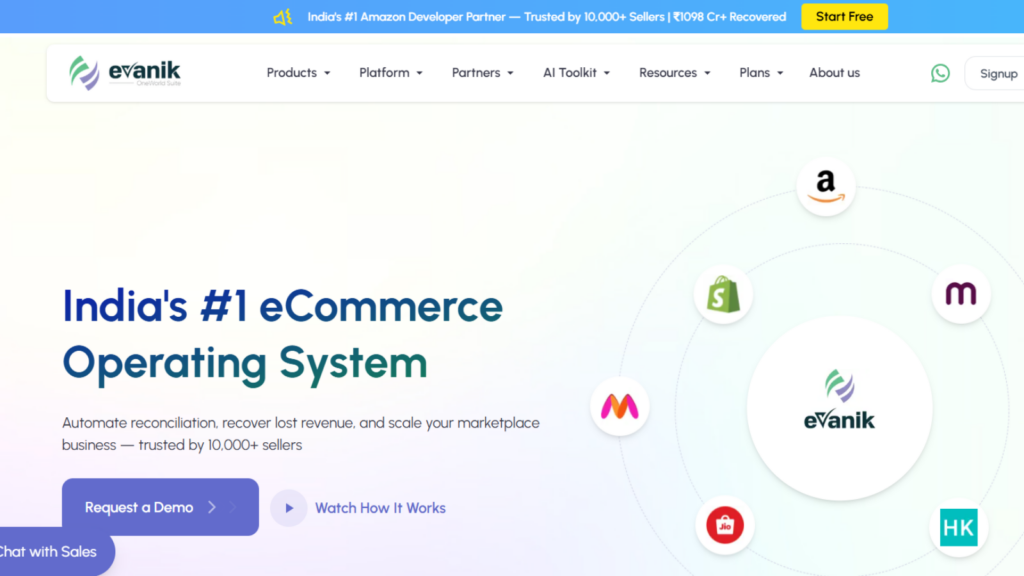 eVanik ecommerce operating system for automated order, inventory, and reconciliation management