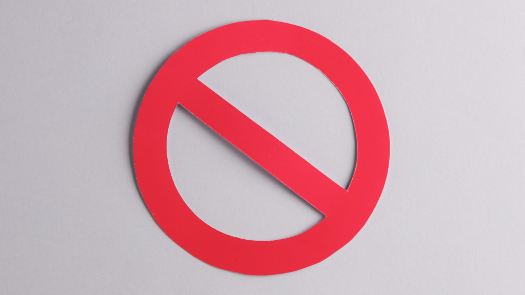 Prohibited symbol representing restricted Flipkart product categories and listing requirements