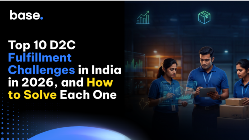 D2C fulfillment challenges in India showing a warehouse team using technology to manage orders, inventory, and fulfillment operations