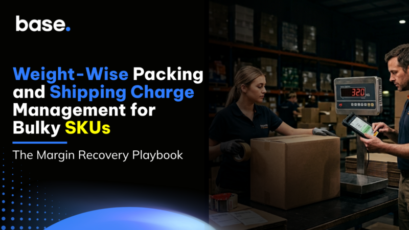 Weight-wise packing and shipping charge management guide showing how bulky SKU sellers can reduce freight costs and recover margins