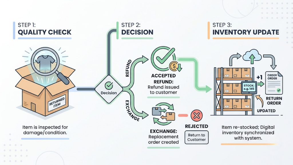 Delivery tracking and customer communication graphic showing shipment tracking, delivery updates, and post-purchase notifications
