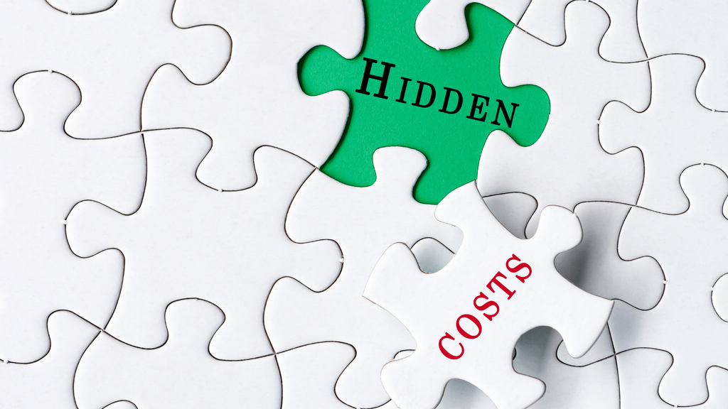 Hidden costs illustration showing how integration, training, implementation, and other costs can affect ERP and inventory software decisions