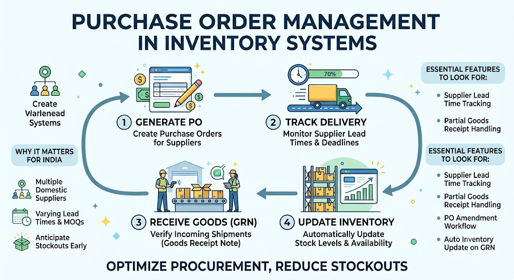 Channel-level inventory allocation showing separate stock reservations for Shopify, Myntra, and Amazon within a shared inventory pool